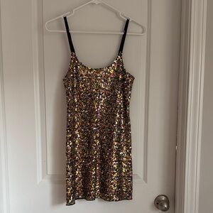 Free People Multicolor Sequin Lace Top